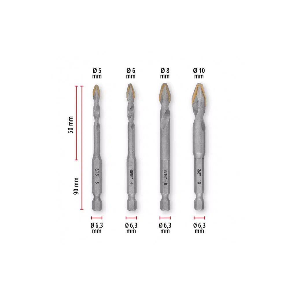 Seramik fayans delici uç 4 Parça XS-Case Kutu