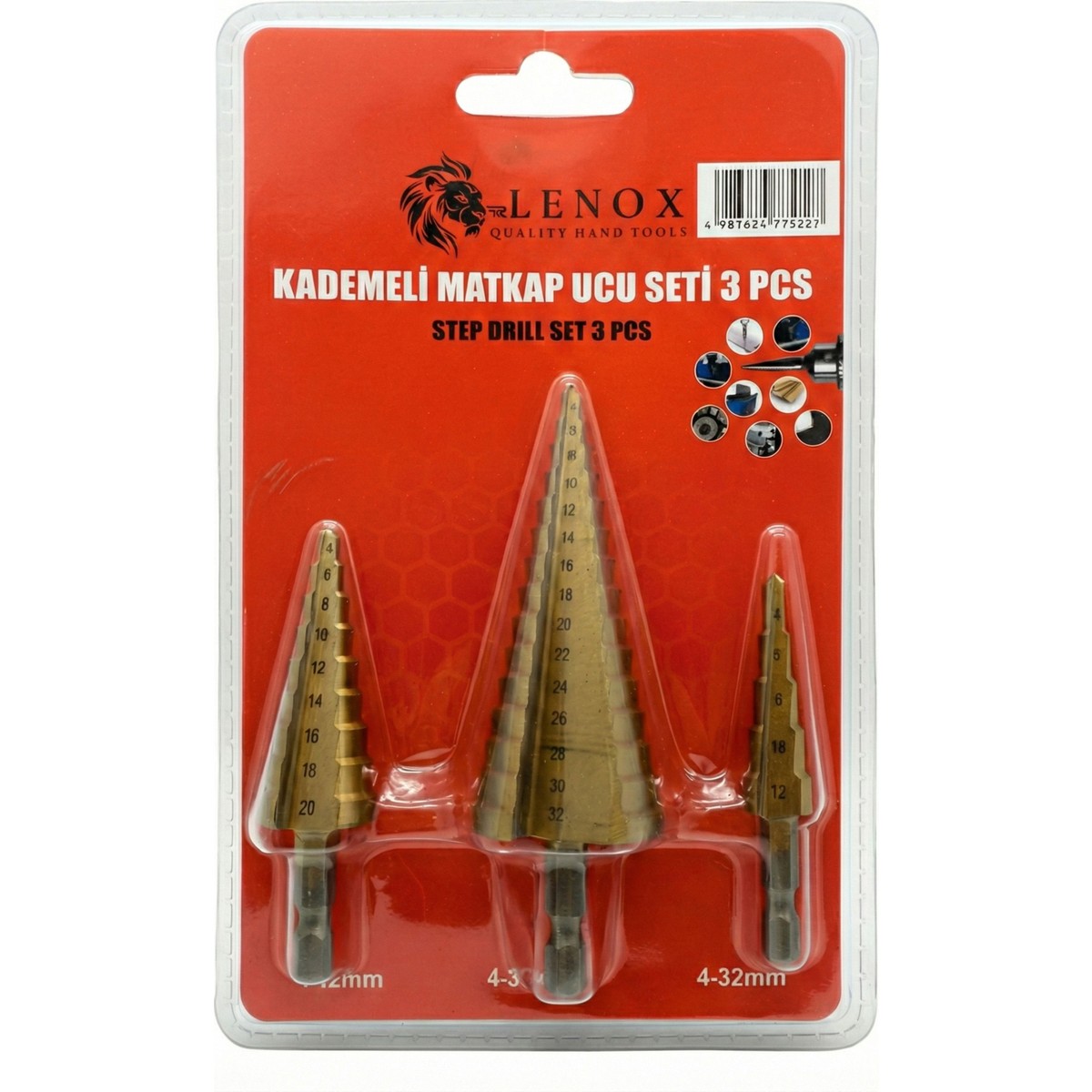 EKO KADEMELİ MATKAP UCU SETİ 3 LU SET BLİSTERLİ