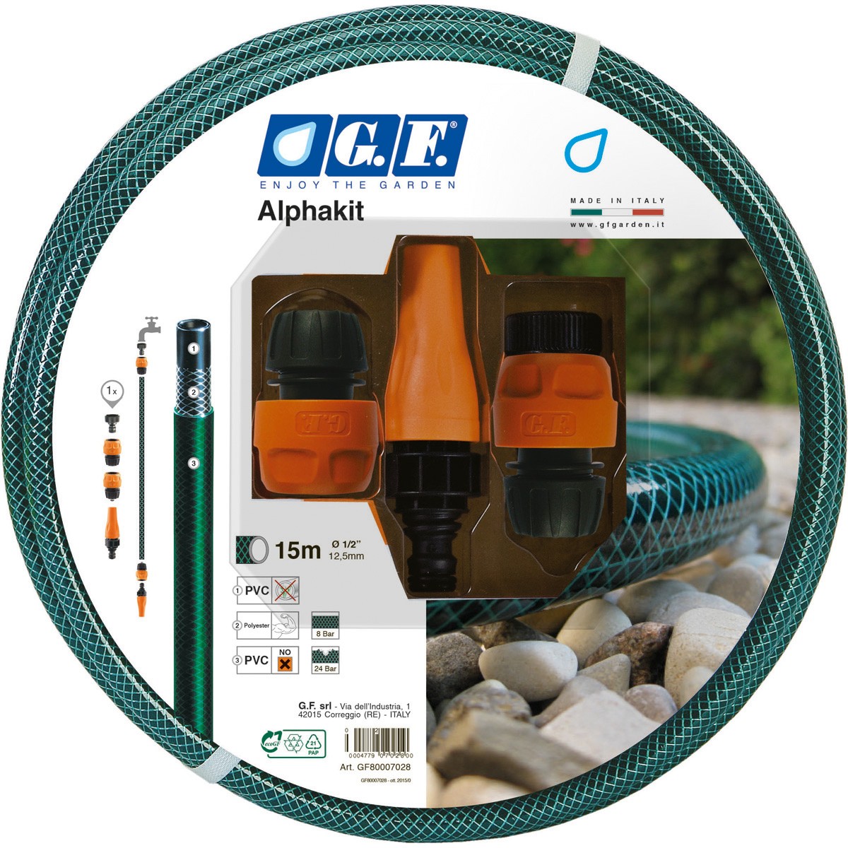 HORTUM ALPHA 1/2" 25m ADAPTÖR KİTLİ