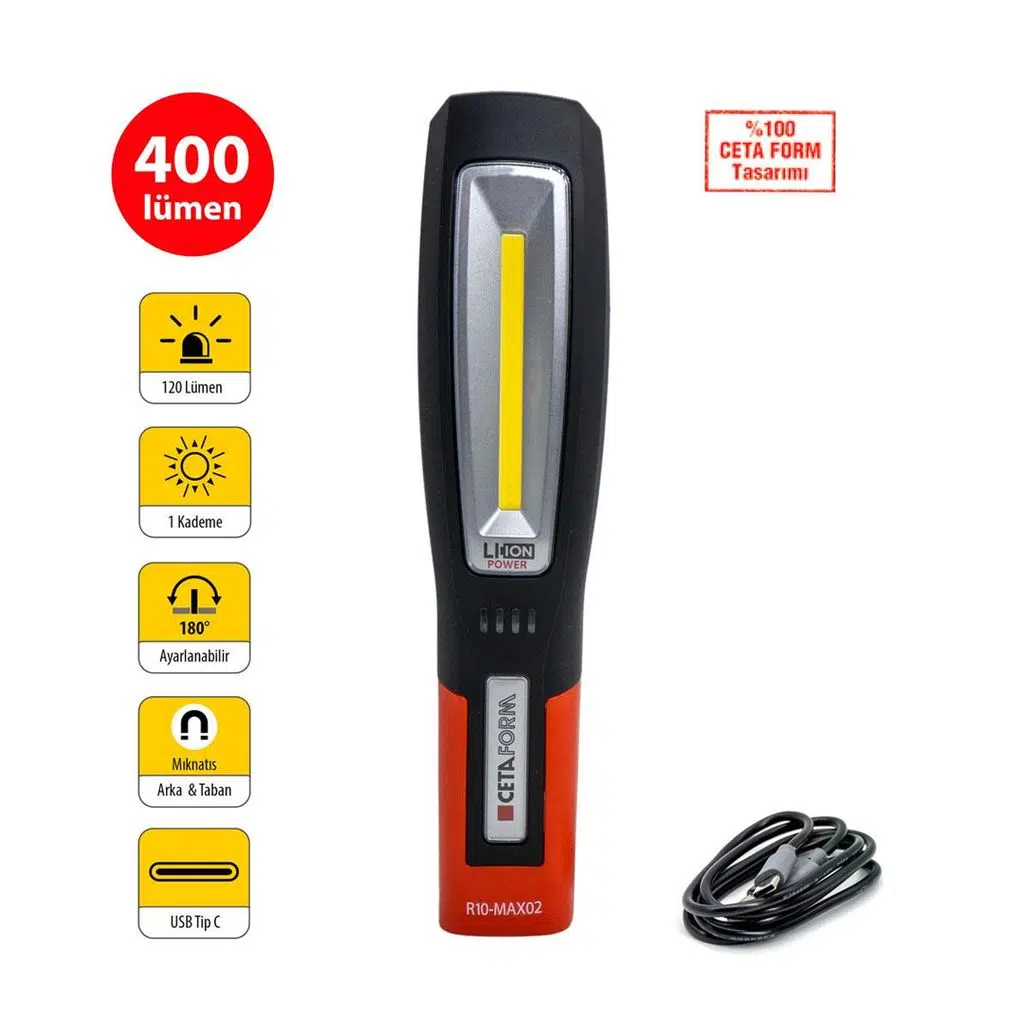 LU-MAX ŞARJLI LED ÇALIŞMA LAMBASI - 400